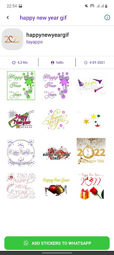 happy new year gif stick 2022