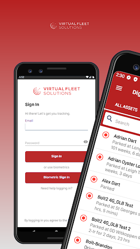 Android application Virtual Fleet screenshort