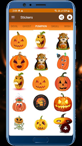 Halloween wishing stickers Screen 2
