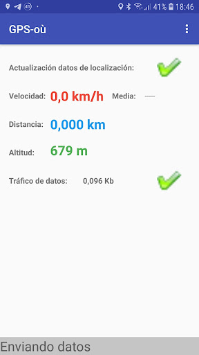 Android application GPS-où screenshort