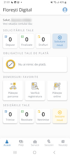 Android application Florești Digital screenshort