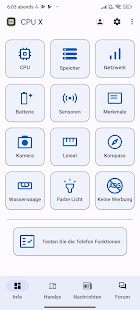 CPU X : Handys und System info Screenshot
