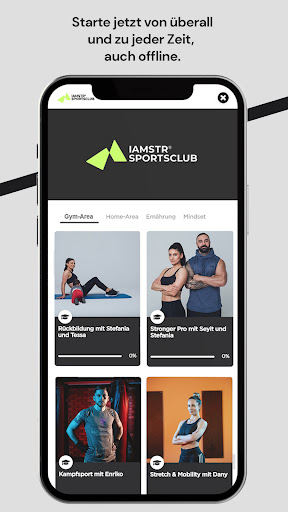 Android application IAMSTRONGER screenshort