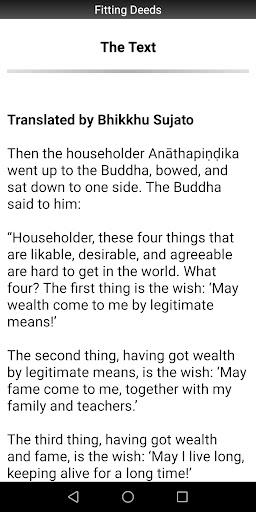 Fitting Deeds Sutta - Buddhism Screen 2