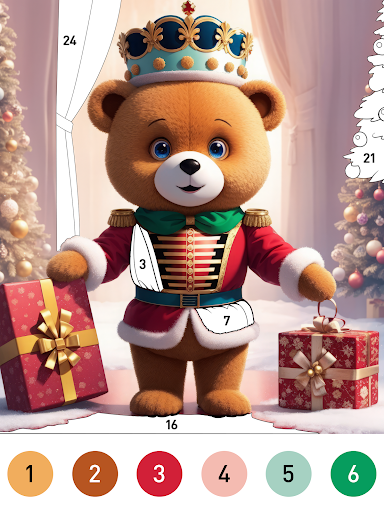Christmas Color by Number Game