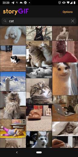 Android application StoryGif, create fun stories screenshort