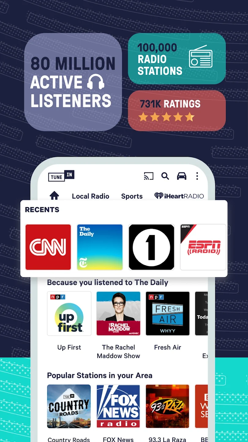 Tải Tunein Radio: News, Music & Fm App Trên Pc Với Giả Lập - Ldplayer
