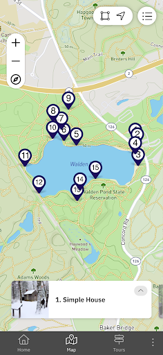 Walden Pond and Woods Guide Screen 2
