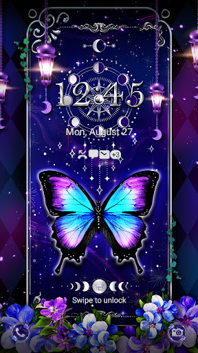 Moon Phase Butterfly-Wallpaper Screen 2