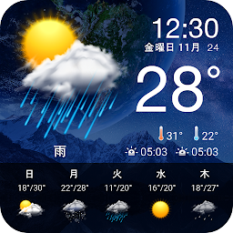 「天気・雨雲レーダー・台風の天気予報アプリ」のアイコン画像