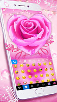 screenshot of Pink Rose Keyboard Theme