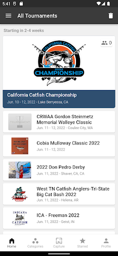 Android application WP Tournaments screenshort