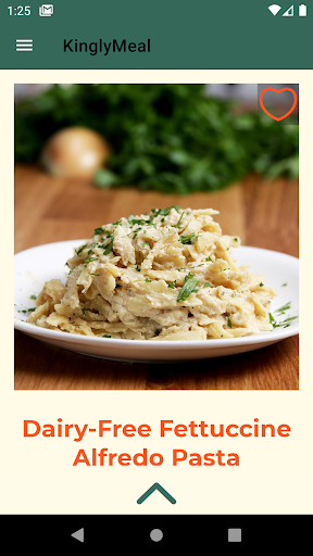 Android application KinglyMeal recipes screenshort
