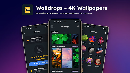 Android application Walldrops - 4K Wallpapers screenshort