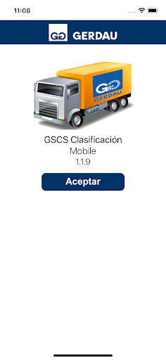 Android application GSCS Clasificación screenshort