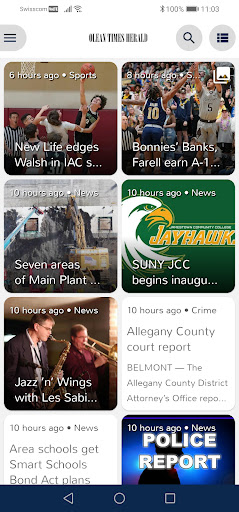 Android application Olean Times Herald screenshort