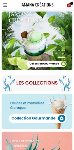 Android application Jamana Créations screenshort