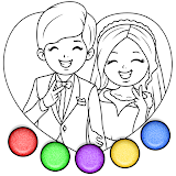 Bride And Groom Coloring Book icon