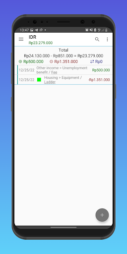 Android application MyMony: Budget Expense Tracker screenshort