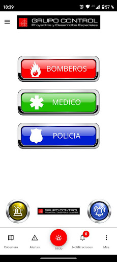 Android application Botón de Pánico screenshort