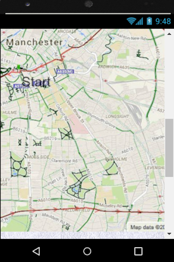 Satnav Cycle Routes-Manchester Screen 2