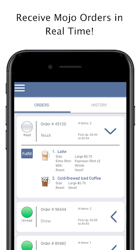 Android application CoffeePass Shop Dashboard screenshort