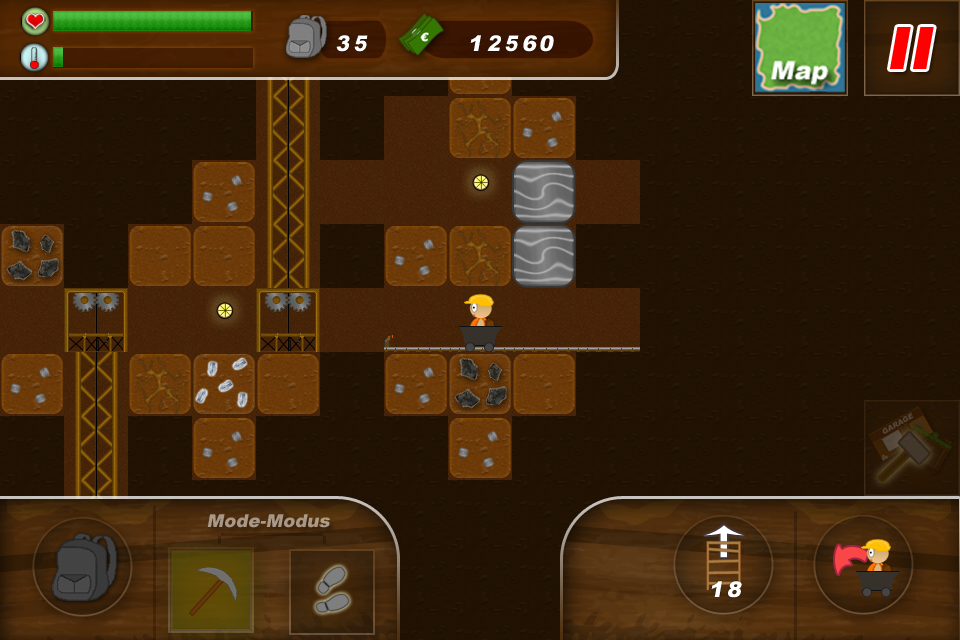 Android application Treasure Miner - a mining game screenshort
