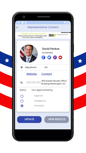 My-USRepConnect Screen 2