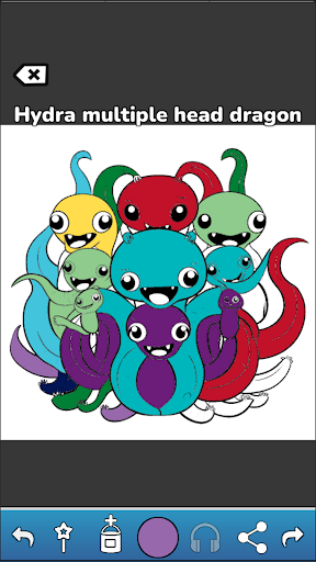 Cartoon Dragon Coloring Book Screen 3