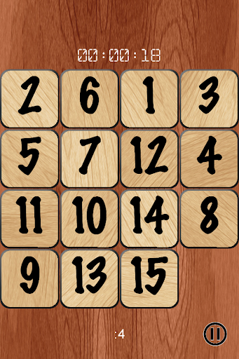 Android application classic 15 puzzle screenshort
