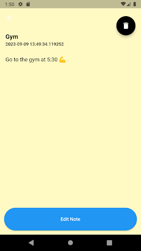 Cloud Notes Screen 3