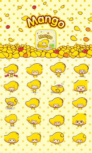 GO SMS MANGO ANIMATED STICKER Screen 2