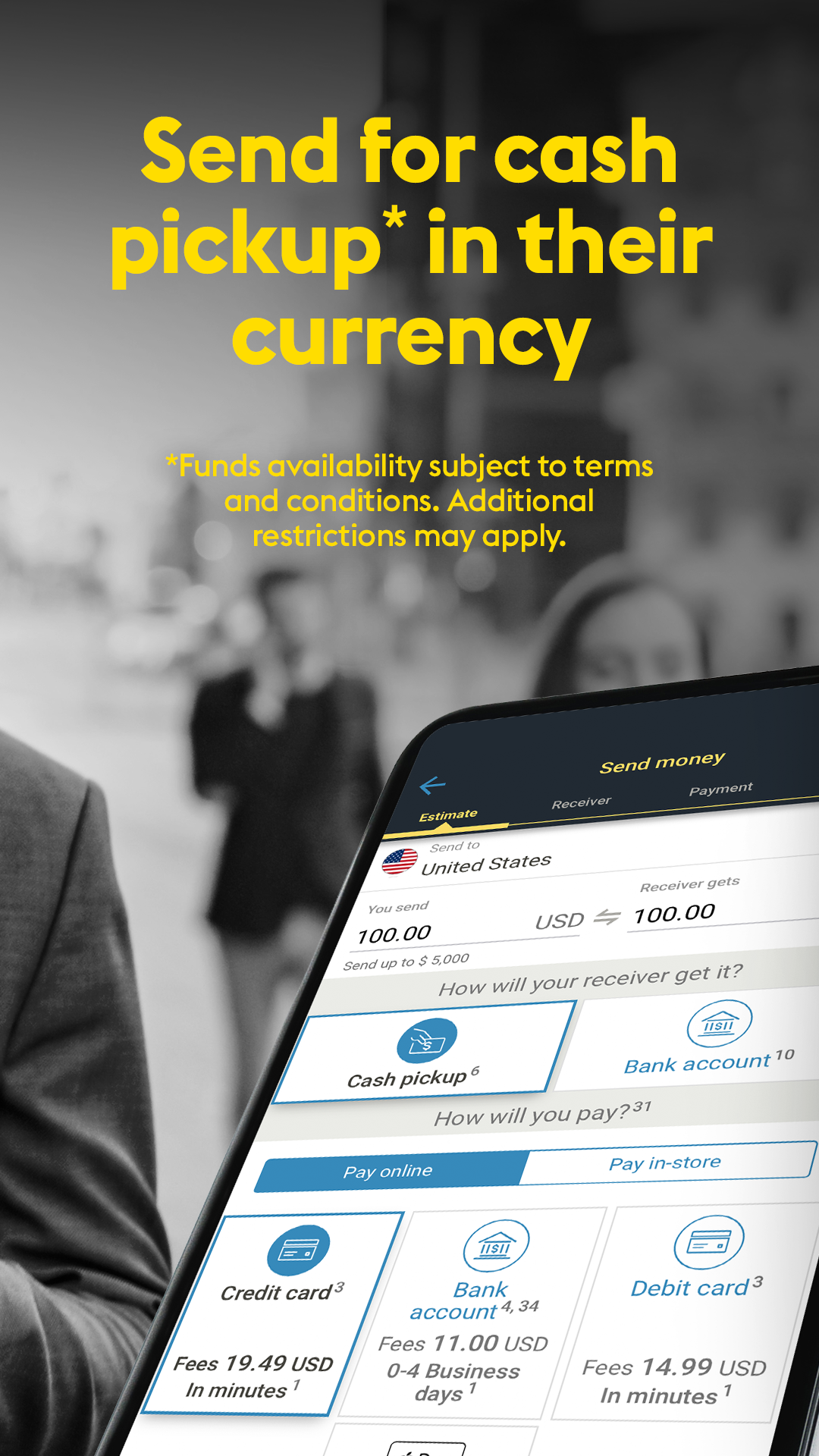 Android application Western Union: Transfer Money screenshort