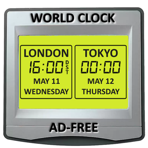 Descargar World Clock Dual Digital Clock para PC Windows 7, 8, 10, 11