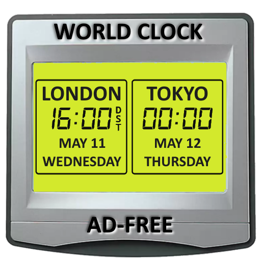 World Clock Dual Digital Clock  Icon