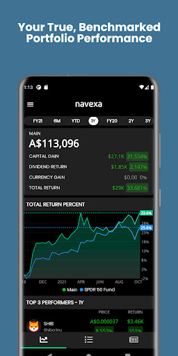 Android application Navexa Portfolio Tracker screenshort