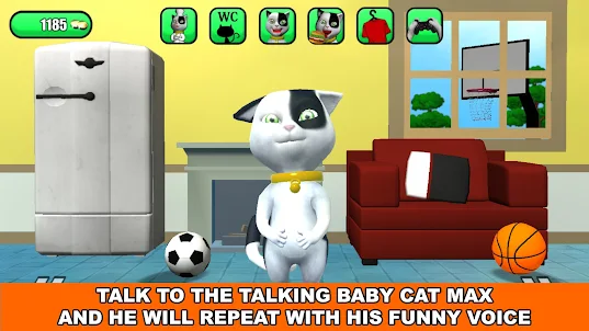 يتحدث الطفل القط ألعاب الحيوان