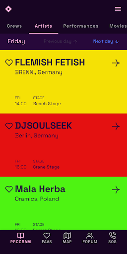 Android application Whole Festival screenshort