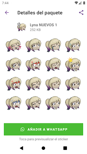 Stickers de Lyna para WhatsApp Screenshot 2 - AppWisp.com