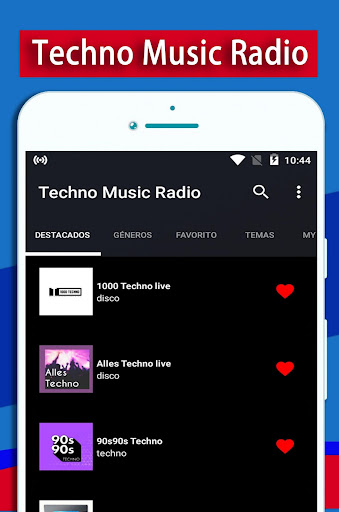 Android application Techno Music Radio screenshort