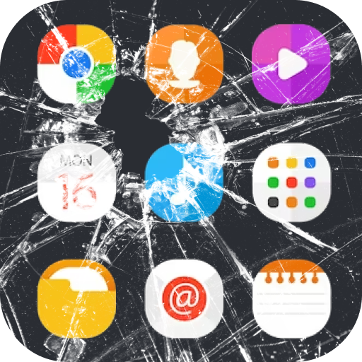 Broken Screen with Crack Prank logo