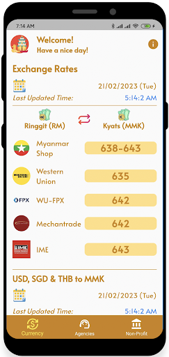 Android application Golden Myanmar - Exchange Rate screenshort