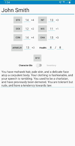 Android application Knave OSR character app (Unoff screenshort