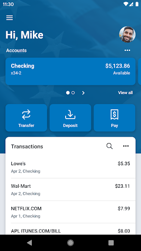 Sea Air Federal Credit Union Screen 2