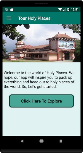 Android application Tour Holy Places screenshort
