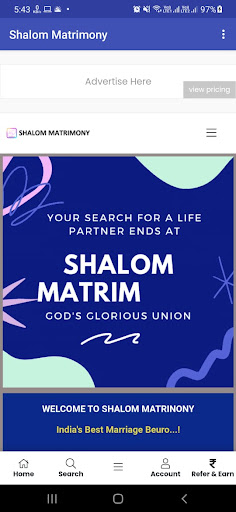 Android application Shalom Matrimony - Trusted Mat screenshort