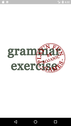 Android application English grammar exercise screenshort