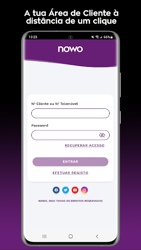 Android application NOWO Cliente screenshort