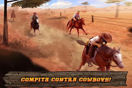 Corridas de Cowboys em Cavalos