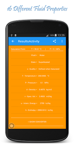 Thermodynamics Calculator Screen 3